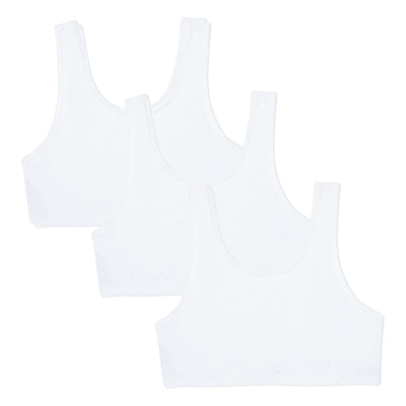 Mysha Sports Bra for Women & Girls - Cotton Non-Padded Full Coverage Training Bra (Pack of 3) - Image 1